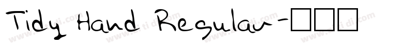 Tidy Hand Regular字体转换